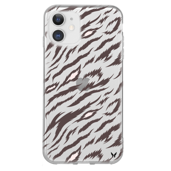 Leopar Desen Şeffaf Telefon Kılıfı