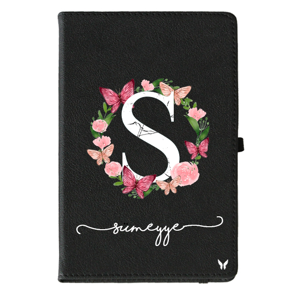 Kelebek Çember Harf Defter