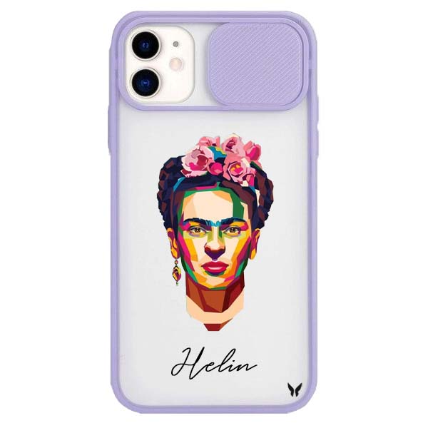 Frida Kahlo Colorfull Kamera Sürgülü Kılıf