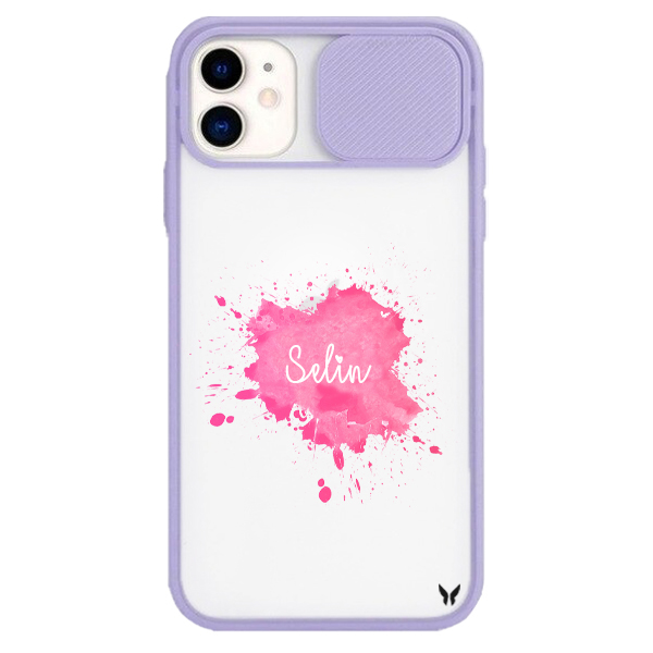Pink Splash Kamera Sürgülü Kılıf