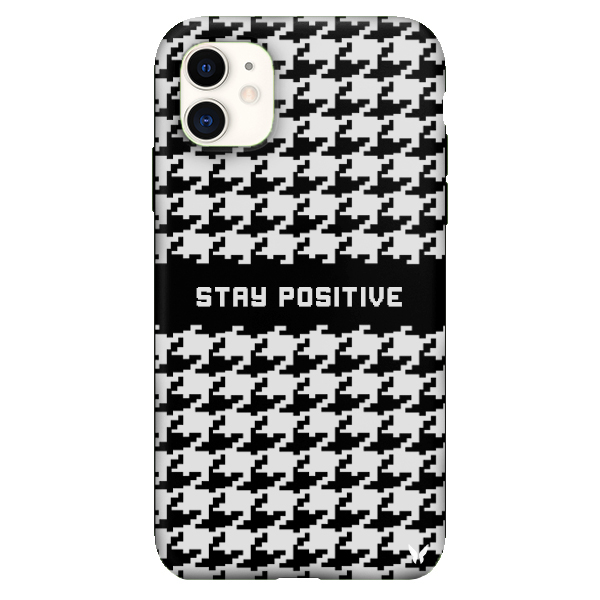Stay Pozitive White Lansman Kılıf