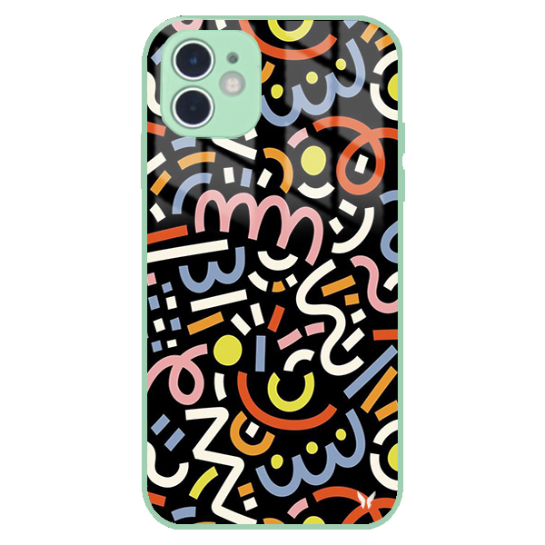 Renkli Çizgiler Glossy Telefon Kılıfı