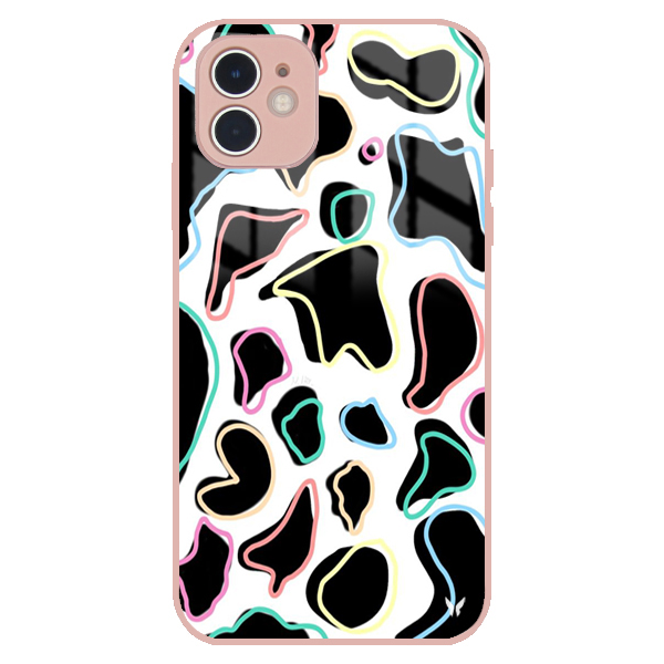 Colourful Cow Pattern Glossy Telefon Kılıfı