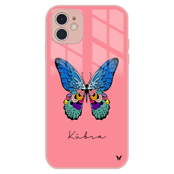 Renkli Kelebek Glossy Telefon Kılıfı
