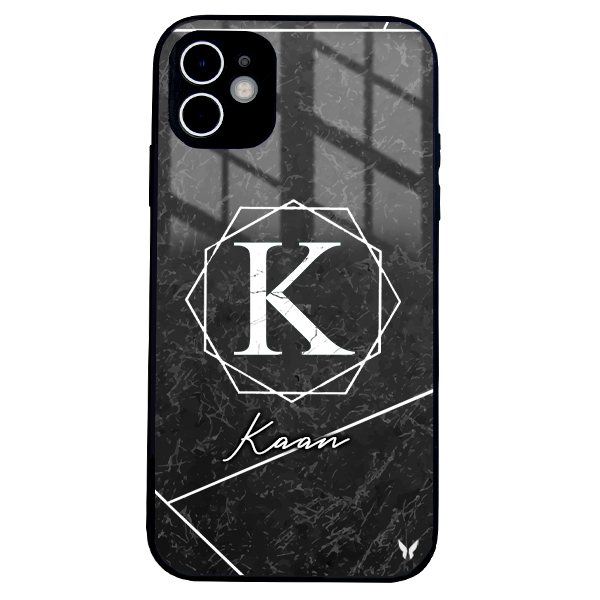 Asil Mermer Siyah Beyaz Glossy Telefon Kılıfı