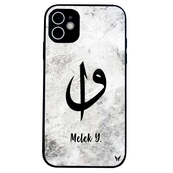 Elif Vav Mermer Glossy Telefon Kılıfı