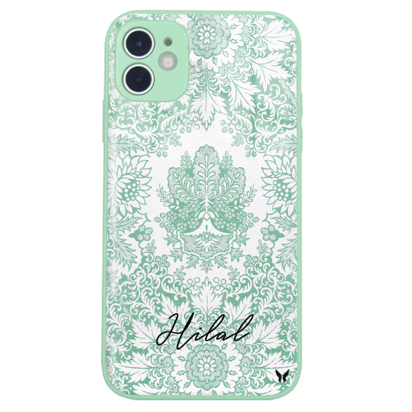 Soft Dantel Yeşil Glossy Telefon Kılıfı